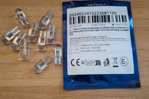 Lampadine led T10 W5W 12V 6000K bianca.