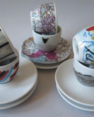 ILLY CAFFE' - 6 TAZZINE da CAFFE' SERIE DIVERSE