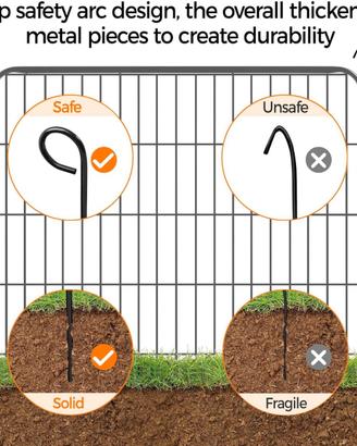 Yaheetech recinto cane grande 6 pannelli 80x80cm n