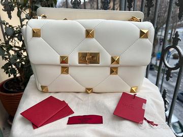 Borsa Valentino Garavani Roman Stud Bianca