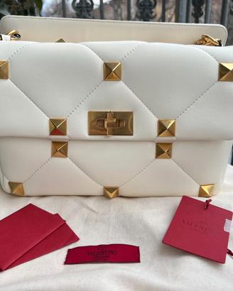 Borsa Valentino Garavani Roman Stud Bianca