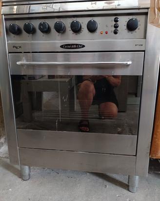 cucina a gas con forno elettrico Rex