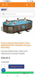 Piscina power Steel swim vista 