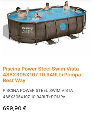 Piscina power Steel swim vista 