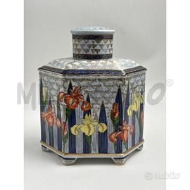 POTICHE VASO ORIENTALE BLU DEC CARI