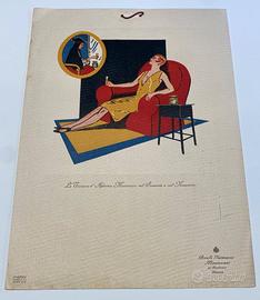 Cartoncino pubblicitario anni "20 art decò origina