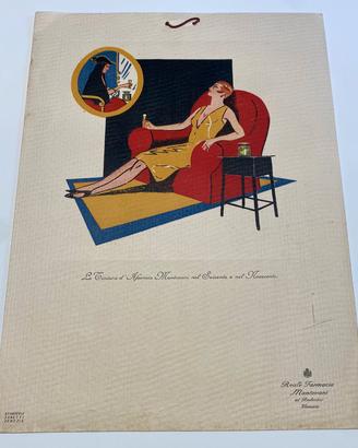 Cartoncino pubblicitario anni "20 art decò origina