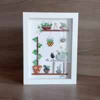 quadri con vetri e maioliche marini 