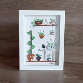 quadri con vetri e maioliche marini 