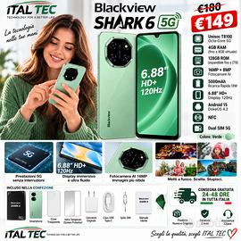 Blackview Shark 6 5G 128GB 4GB RAM NFC Nuovo Verde