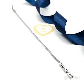 Bracciale Tennis Viola Zirconi Acciaio Donna