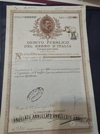 Debito pubblico Regno d'Italia 1903 città di Cuneo