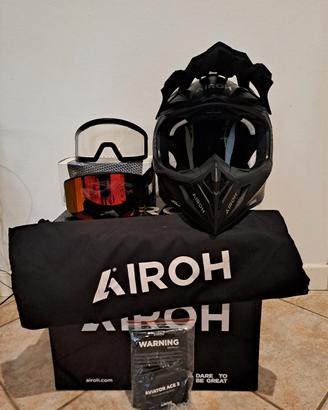 casco airoh e mascherina