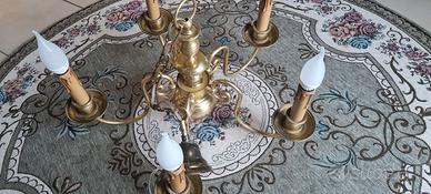 Lampadario  ottone.