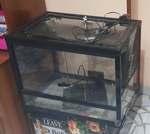 Teca/Terrario di vetro per rettili