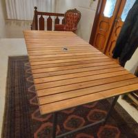 Tavolo in legno/ferro esterno/interno pieghevole