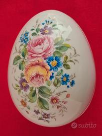 Portagioie a forma di uovo porcellana Limoges