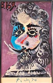Picasso Pablo  Litografia a colori cm 100x 63,4