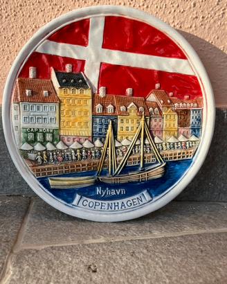 Copenhagen Piatto decorativo in ceramica