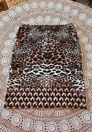 Gonna animalier leopardata Tg 50