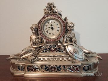 Orologio da tavolo in argento, collezione anni  30