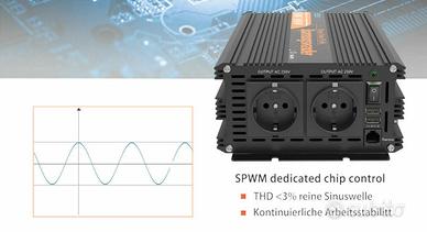 Inverter 12v 220v onda pura 1.500 watt