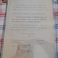 Documento giuramento intestato di funzionario RSI