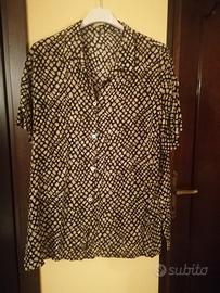 camicia donna beige nero 