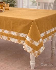 Tovaglia  8 posti maxi  170 x 210 cm colore ocra
