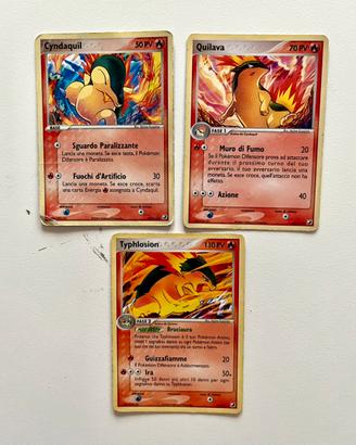 Lotto di 3 Carta Pokemon Typhlosion Forze Segrete