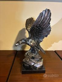 Scultura Aquila in bronzo GUIDO MARIANI alt 42cm