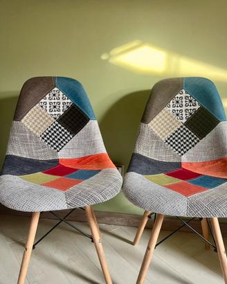 Sedie poltroncine patchwork