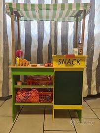 Cucina e Mercatino 2-in-1 in Legno "Snack"