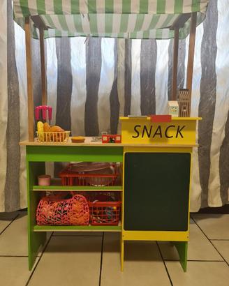 Cucina e Mercatino 2-in-1 in Legno "Snack"