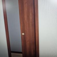 Porta scorrevol noce 80 + controtelaio cartongesso