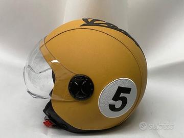 CASCO RIVESTITO ECOPELLE GIALLO IDEA REAGALO VESPA