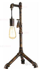 LAMPADA LUCE PIANTANA TUBO ACQUA RUGGINE