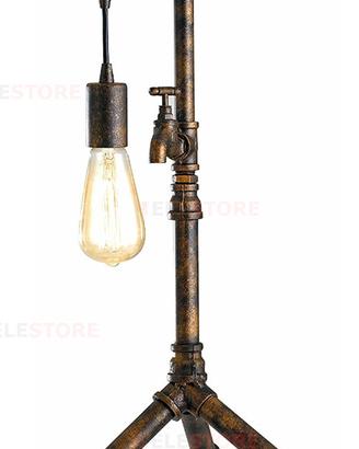 LAMPADA LUCE PIANTANA TUBO ACQUA RUGGINE