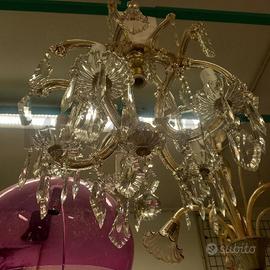 LAMPADARIO STILE VECCHIO MURANO 5 LUCI + 1