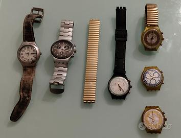 Lotto 6 Orologi Swatch Vintage Ricambi