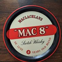 Vassoio Wisky Mac 8 Vintage in metallo 