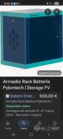 Armadio rack batterie Pylontech nuovo - storage