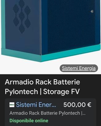 Armadio rack batterie Pylontech nuovo - storage