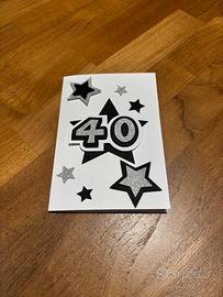 Biglietto auguri 40 anni