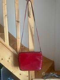 Borsetta rossa vintage vera pelle “Scandiano Bags”