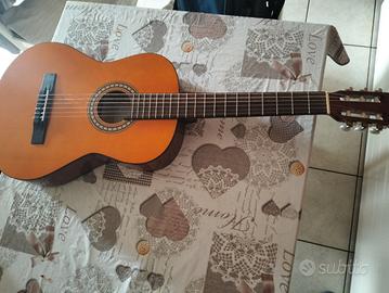 chitarra con custodia e plettri