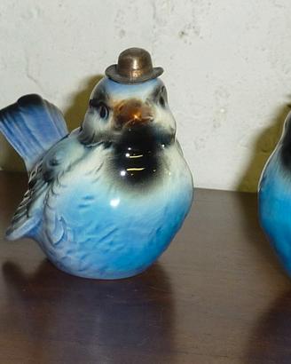 Goebel Germania 3 uccellini in ceramica con cappel