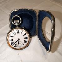 Orologio ricarica 8 giorni in argento stemma reale