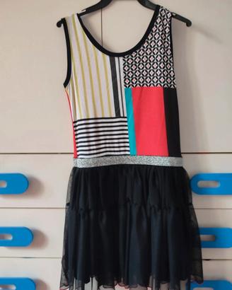 vestito smanicato bambina tg 8 anni