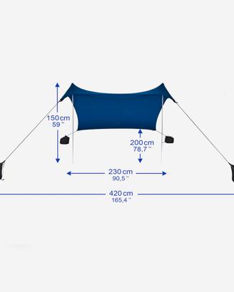  tarp spiaggia anti-uv bluref della decathlon 